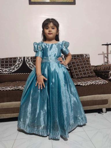 kids gown jimmy choo Blue Cheap kids wear supplier in Surat